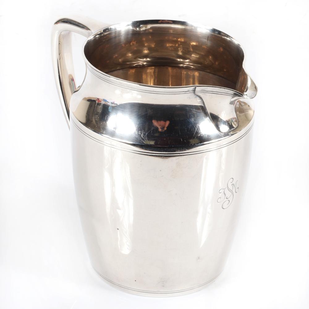 Appraisal: TIFFANY CO MAKERS - STERLING SILVER PITCHER PATTERN H TROY