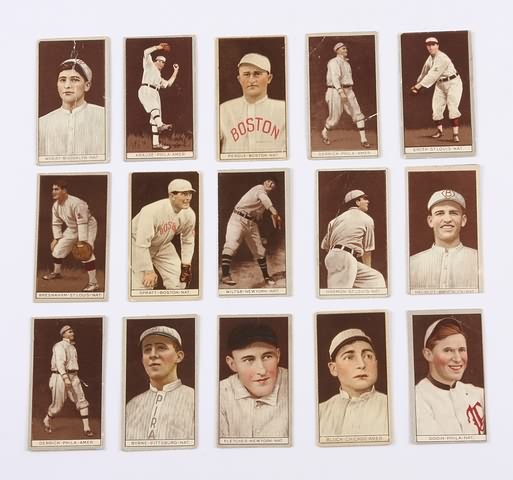 Appraisal: Grouping of fifteen T- baseball cards Cards include Roger Bresnahan