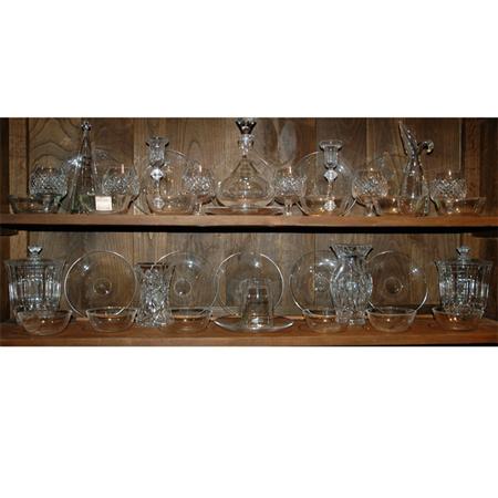 Appraisal: Group of Colorless Glass Barware Estimate -