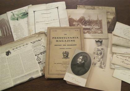 Appraisal: Lot Manuscript Material Photos Prints Ephemera - Primarily relating to