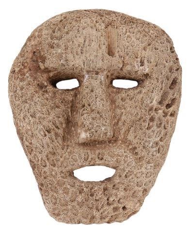 Appraisal: Inuit carved whalebone spirit mask slit eyes with defined nose