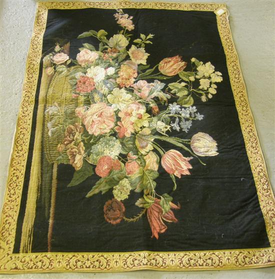 Appraisal: French Aubusson rug the centre decorated with a vase of