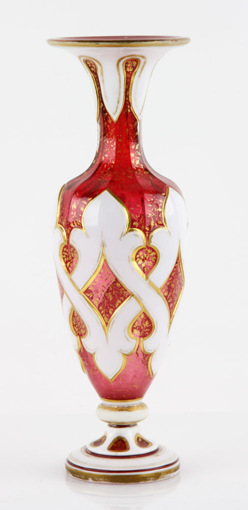 Appraisal: - th C Bohemian Glass Vase th century Bohemian glass