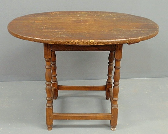 Appraisal: New England maple tavern table late th c with an