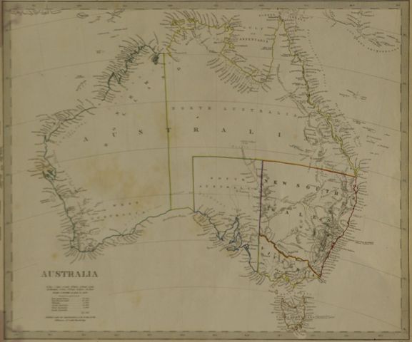 Appraisal: S D U K Australia Engraved map col outlines George