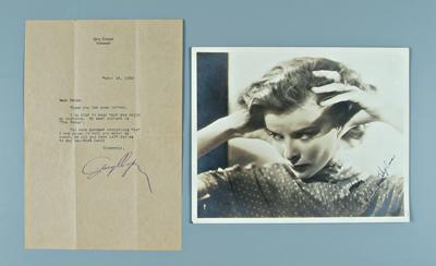 Appraisal: Gary Cooper signed letter eight lines April quot I am