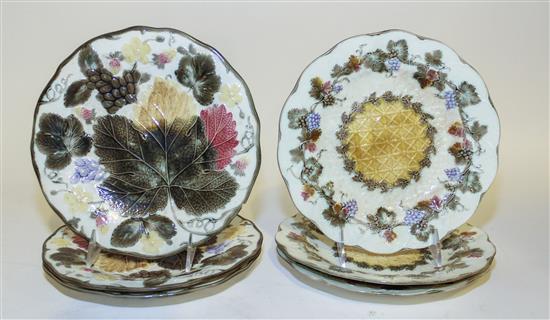 Appraisal: Sale Lot A Set of Six Majolica Plates Diameter inches