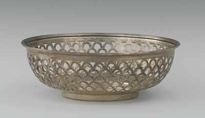 Appraisal: A Silver Reticulated Bowl Hallmarked sterling silver bowl with reticulated