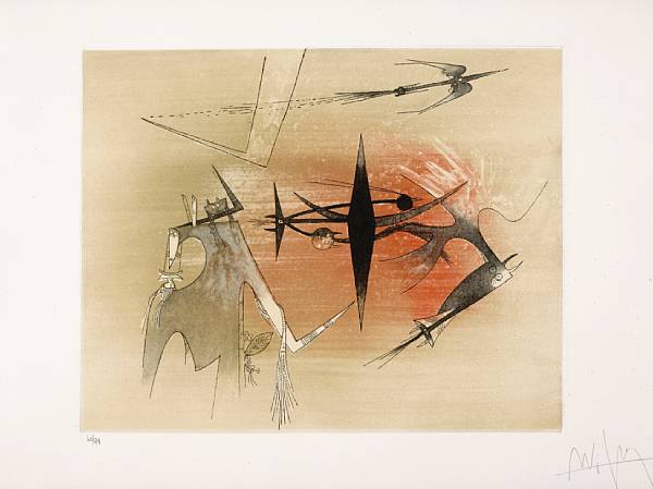 Appraisal: Wifredo Lam Cuban - Visible Invisible T R - The