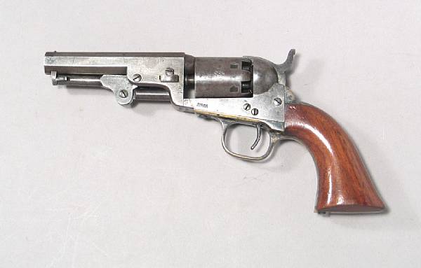 Appraisal: An inscribed Colt Model Pocket percussion revolver Serial no for