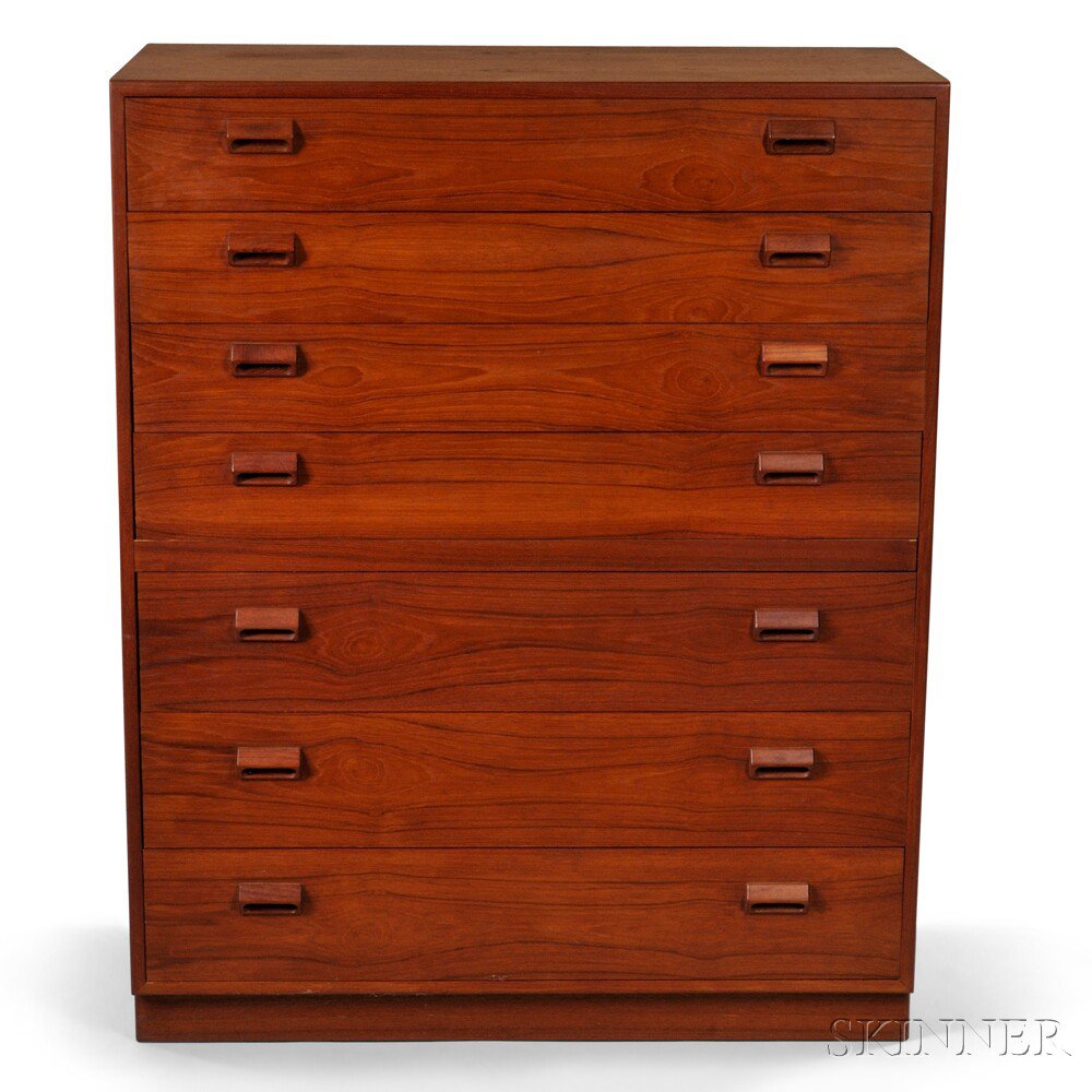 Appraisal: Borge Mogensen Design Chest of Drawers Teak veneers Denmark c