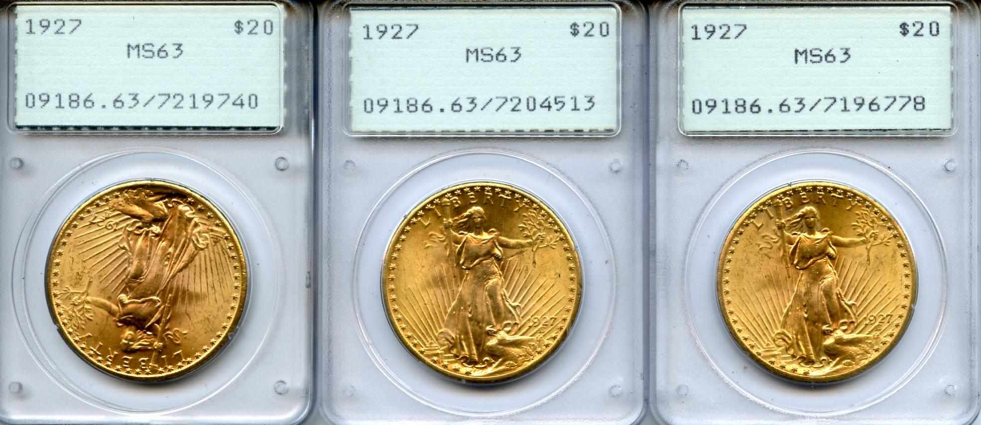 Appraisal: MS PCGS Bright luster and good strikes each coin display