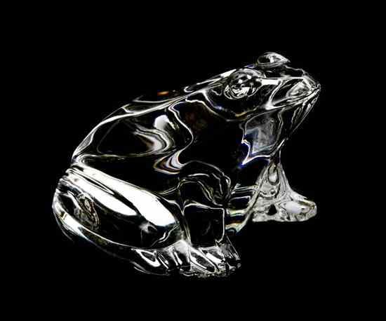 Appraisal: A Baccarat Crystal Frog of typical form Height inches