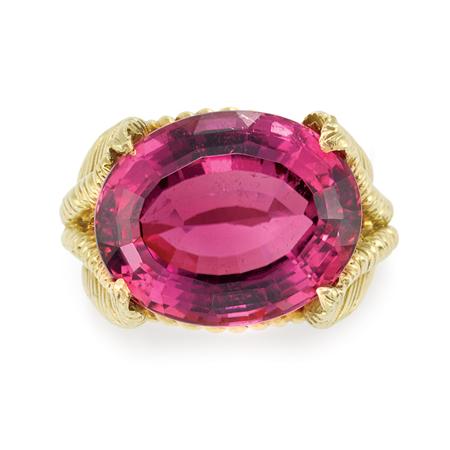 Appraisal: Gold and Pink Tourmaline Ring Estimate -