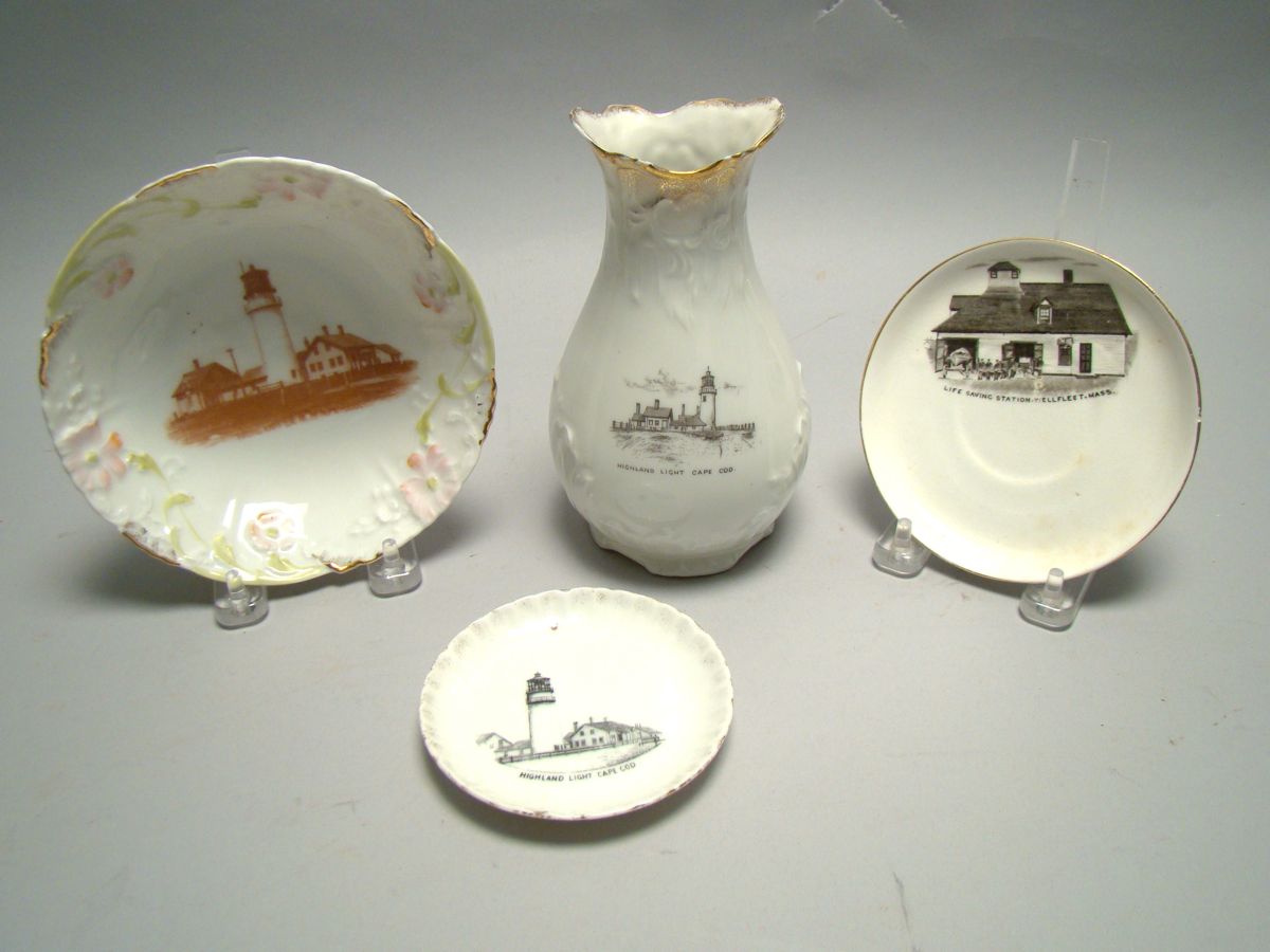 Appraisal: FOUR PIECES OF CAPE COD SOUVENIR CHINA Early th CenturyWellfleet