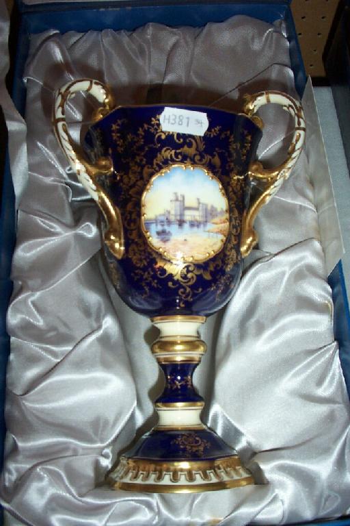 Appraisal: A Coalport limited edition -handled goblet commemorating the th Anniversary