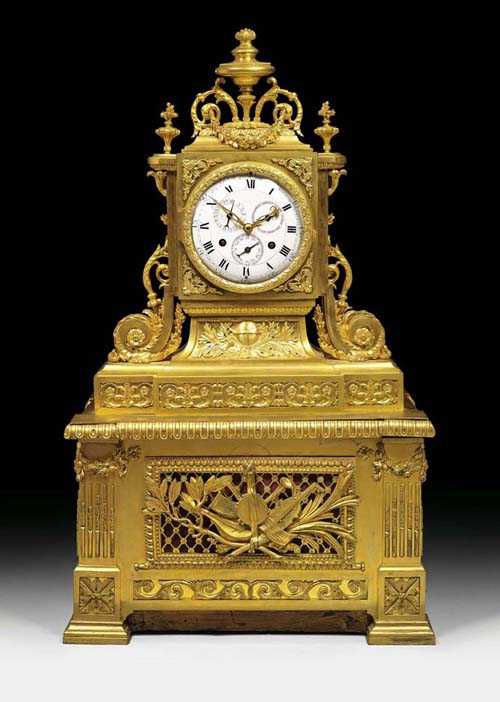 Appraisal: IMPORTANT CLOCK WITH ORGAN MUSICAL MOVEMENT Louis XVI the bronzes