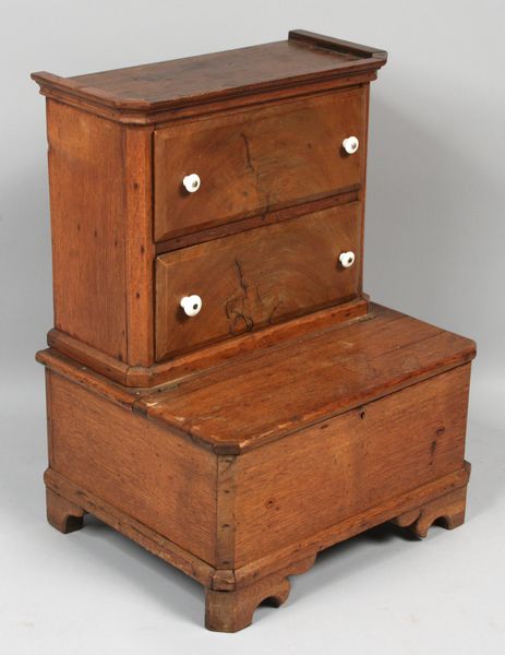 Appraisal: th Century Chippendale walnut step-back chest x - x EST