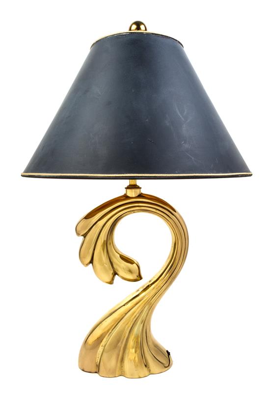 Appraisal: Sale Lot A Brass Table Lamp Pierre Cardin late th