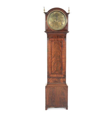 Appraisal: A George III Scottish cross-banded and ebony strung mahogany longcase