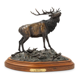 Appraisal: Norman Fuegen - Wapiti Elk cast and patinated bronze Height