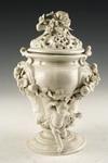 Appraisal: POTPOURRI VASE - Mid th c Meissen white Brule-de-Parfum vase