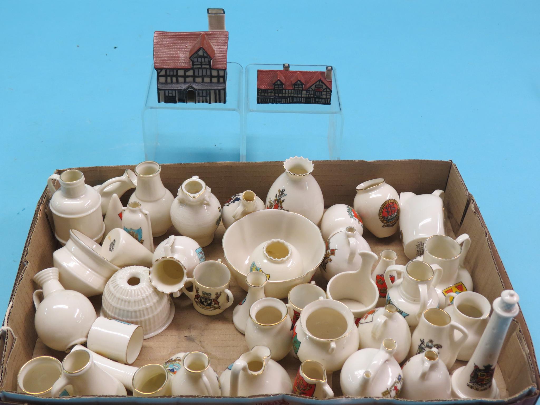 Appraisal: Forty-one Goss crested china models and two Goss cottage models