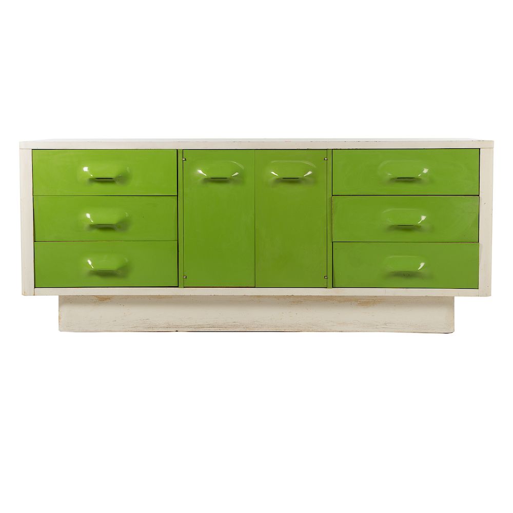 Appraisal: Mid-Century Modern Raymond Loewy Chest of Drawers Broyhill circa green