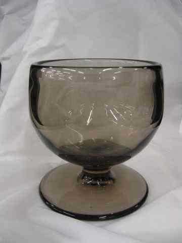 Appraisal: Art Glass Compote goblet form smoke color Art Moderne ''