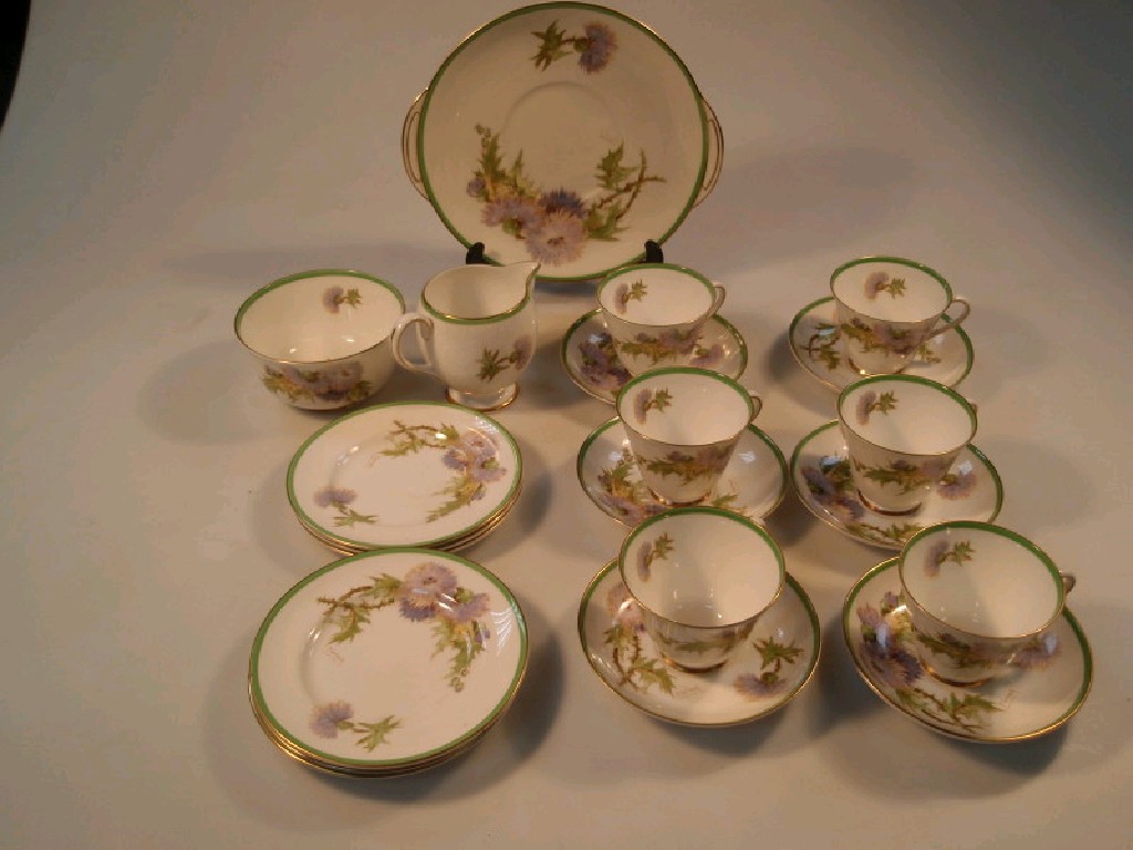 Appraisal: A Royal Doulton bone china Glamis Thistle pattern tea service