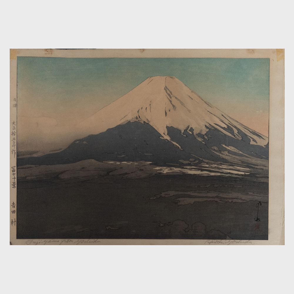 Appraisal: Hiroshi Yoshida - Yoshida-Mura Japanese woodcut in colors from the