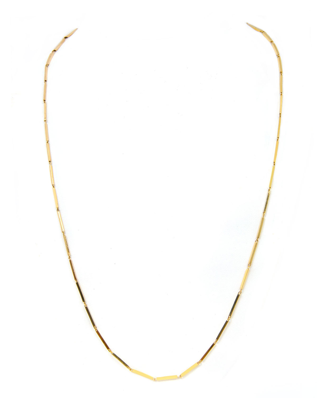 Appraisal: K MID CENTURY LONG LINK NECKLACE '' yellow gold square