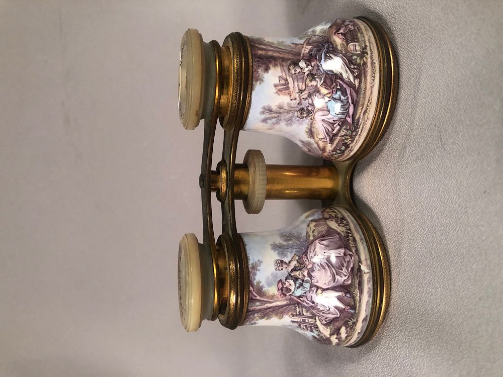 Appraisal: Antique Tiffany Co French Vienna Enamel Opera Glasses Antique Tiffany