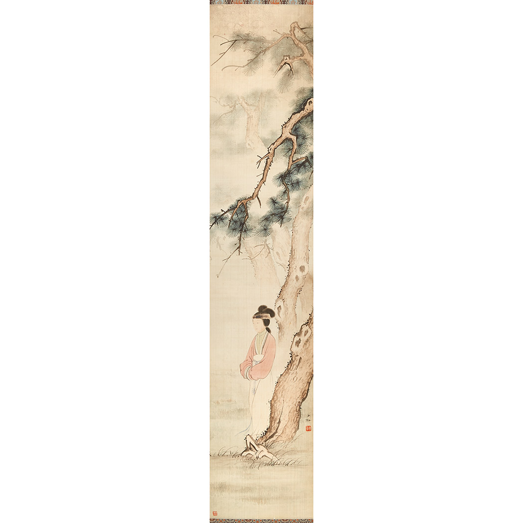 Appraisal: Attributed to Chen Shao Mei th Century Hanging scroll female