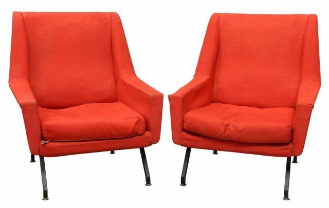 Appraisal: pair Italian mid-century modern armchairs in the manner of Giovanni