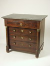 Appraisal: CHEST OF DRAWERS - Classical period marble top four drawer