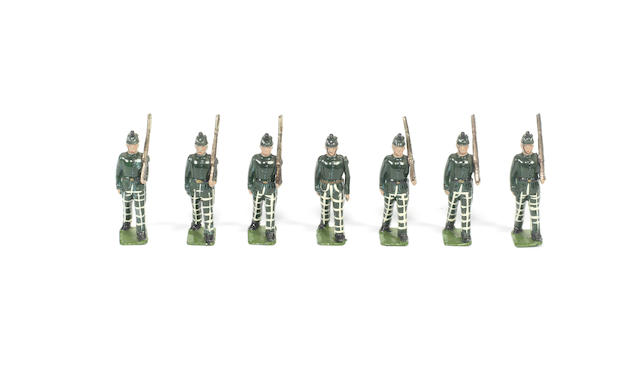 Appraisal: Britains RARE set Cameronian Rifles marching at the slope with