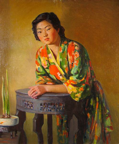 Appraisal: Robert Alexander Graham American - A Portrait of a Japanese