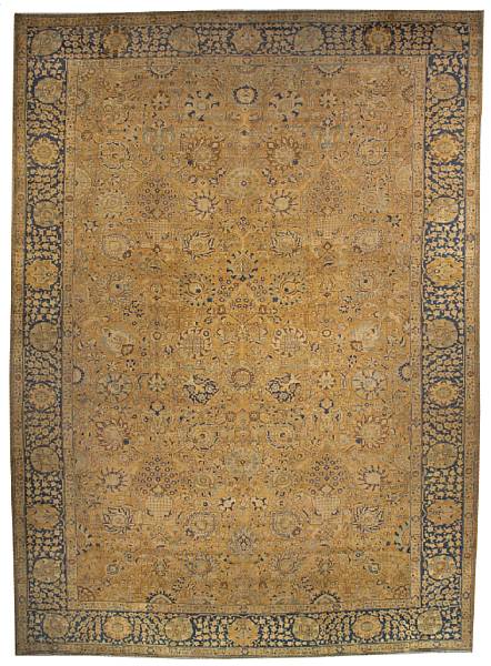 Appraisal: A Tabriz carpet Northwest Persia late th century size approximately