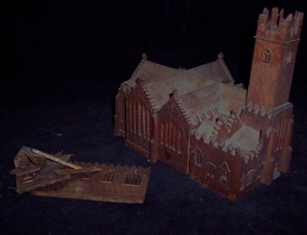 Appraisal: A carved oak model of Limerick Cathedral