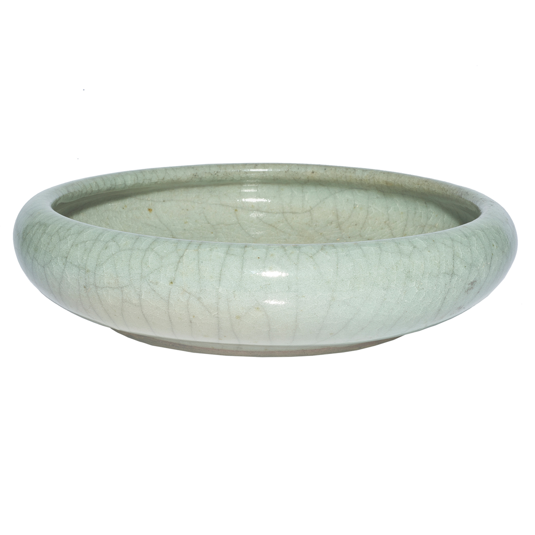 Appraisal: CHINESE CRACKLE GLAZED LOW BOWL Chinese crackle glazed low bowl