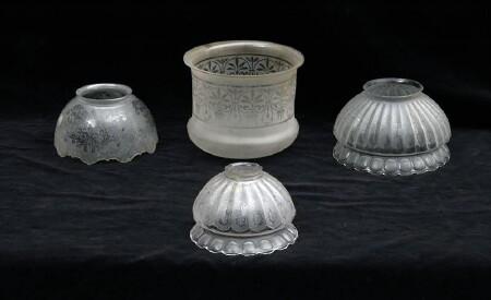 Appraisal: Twenty-Five Victorian Acid Etched Glass Shades Including a set of