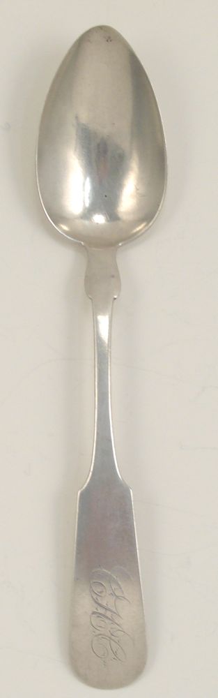 Appraisal: COIN SILVER SERVING SPOON Circa By James Munroe of Barnstable