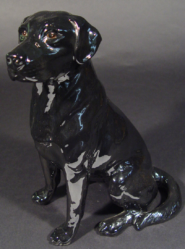 Appraisal: Royal Doulton black labrador fireside dog with hand painted decoration