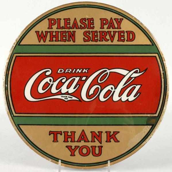 Appraisal: Reverse on Glass Coca-Cola Back Bar Mirror Sign Description s