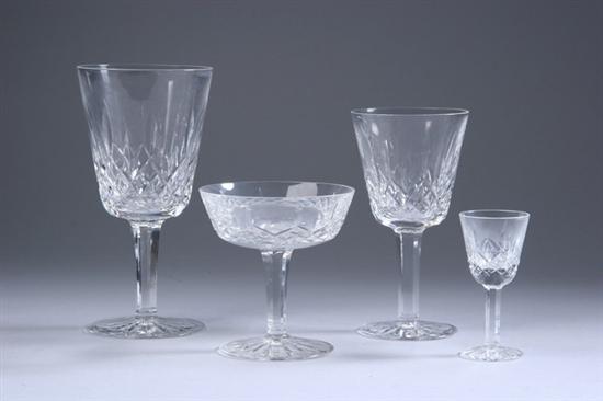 Appraisal: -PIECE WATERFORD CRYSTAL STEMWARE SERVICE Lismore pattern Including twelve champagne