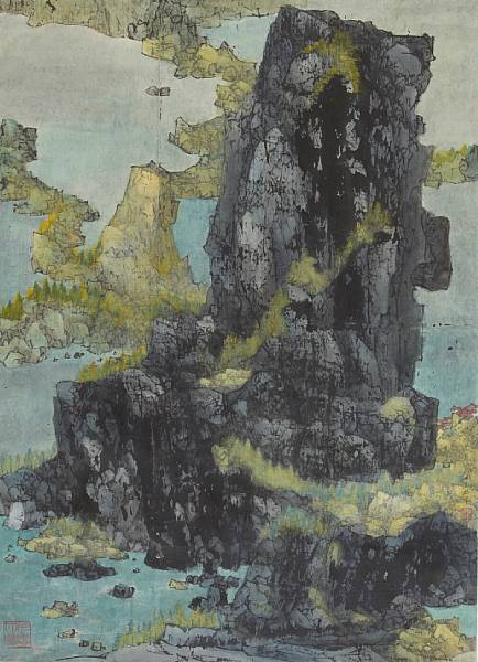 Appraisal: Wang Jiqian C C Wang - Autumn Landscape Hanging scroll