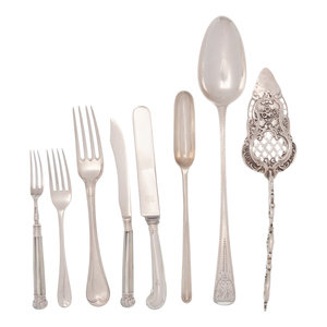 Appraisal: A Collection of British Silver Flatware Articles Various Makers th