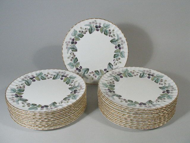 Appraisal: Royal Worcester Lavinia Dinner Plates set of white bone china