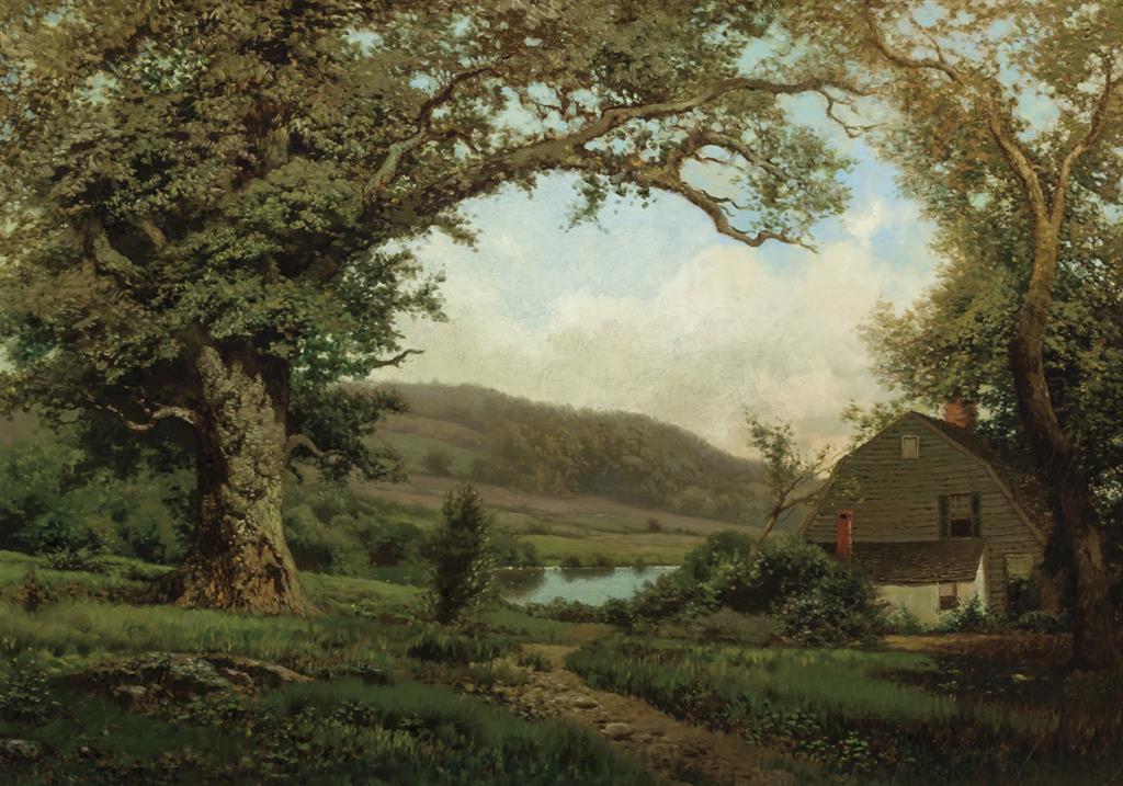 Appraisal: HENRY PEMBER SMITH American - Old Oak oil on canvas